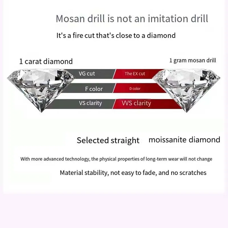 Настоящее 1-2-3 карат D Цвет Moissanite АЛМАЗНОЕ КОЛЬЦО регулируемые открытые кольца 100%