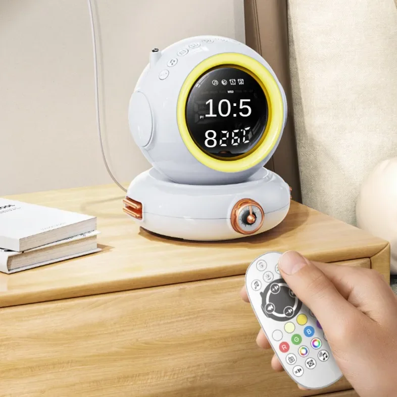 

Multifunctional LED Bedside Night Light Astronaut Bluetooth Speaker Sound Atmosphere Light Alarm Clock Radio Wake-Up Night Lamps