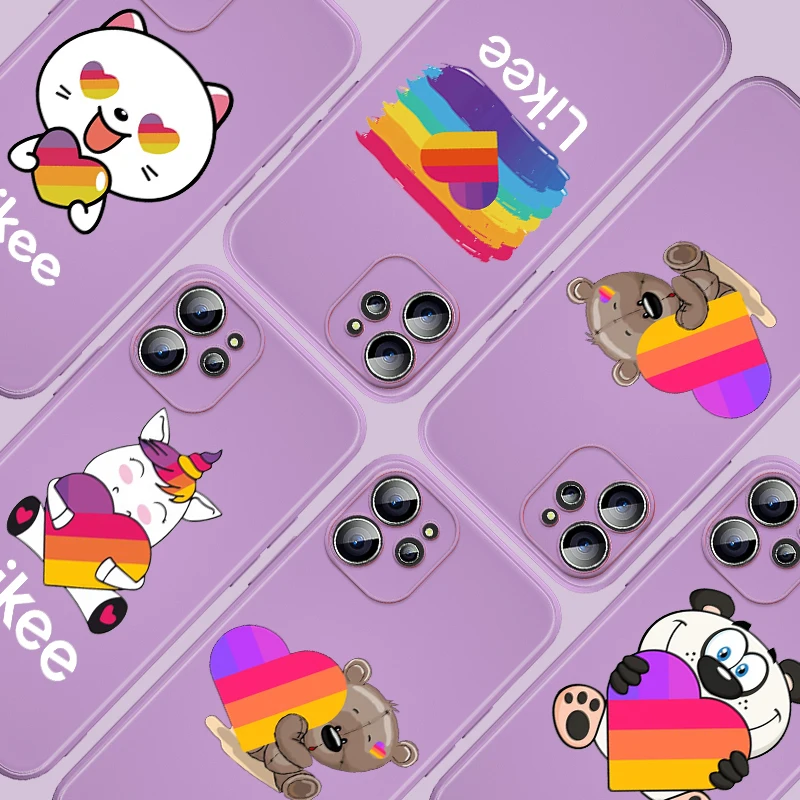 

Likee Funny Cat Bear Love Liquid Silicone Soft Cover For Apple IPhone 13 12 Mini 11 Pro XS MAX XR X 8 7 6 SE Plus Phone Case
