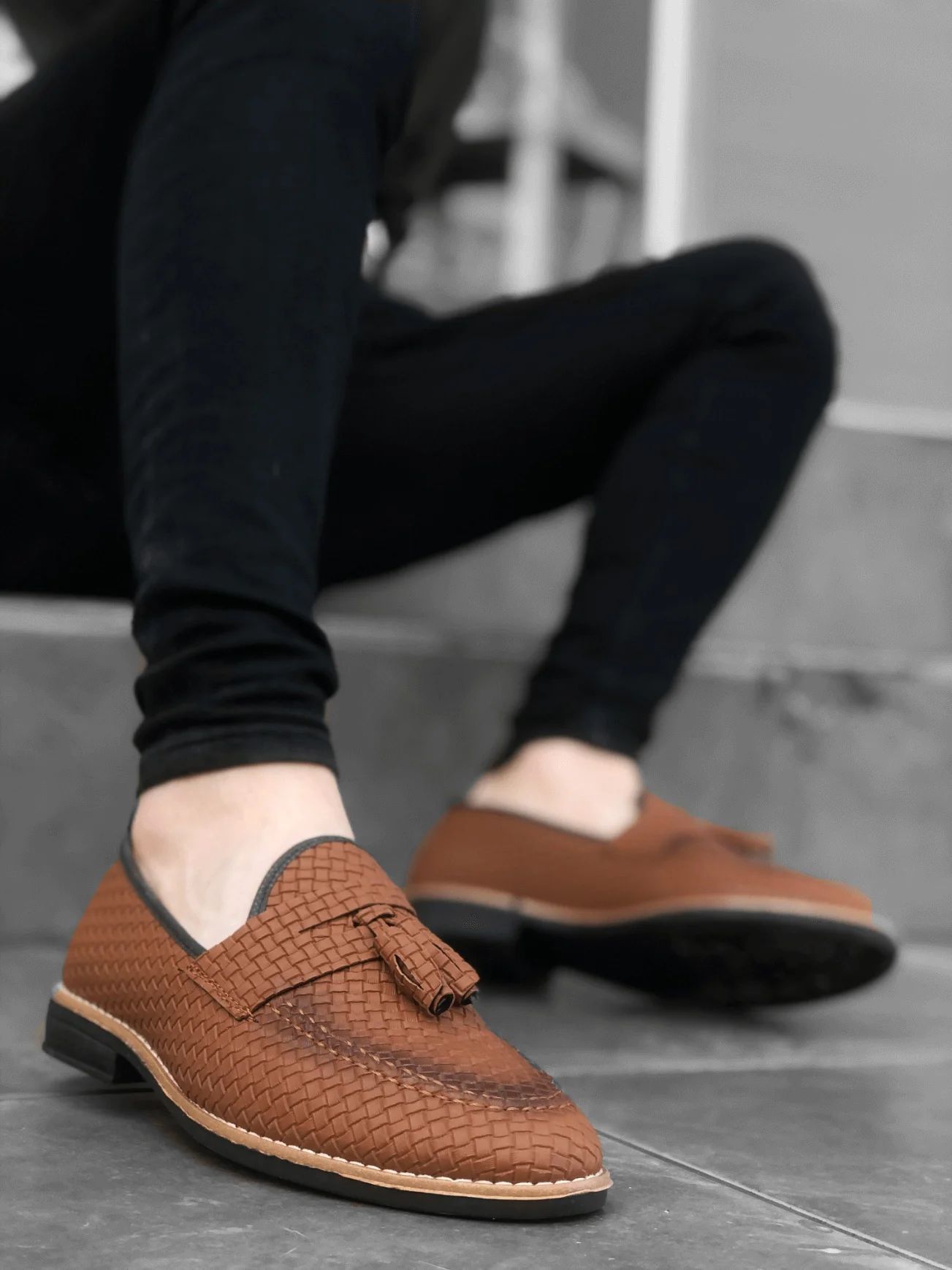 

Классическая мужская обувь BA0009 BOA с орнаментом и бахромой