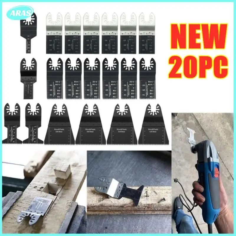 

24/20 Pcs Universal Treasure Saw Blade Power Tool Saw Blade Oscillating Multi Tool Saw Blades DIY High Carbon Steel Cutter