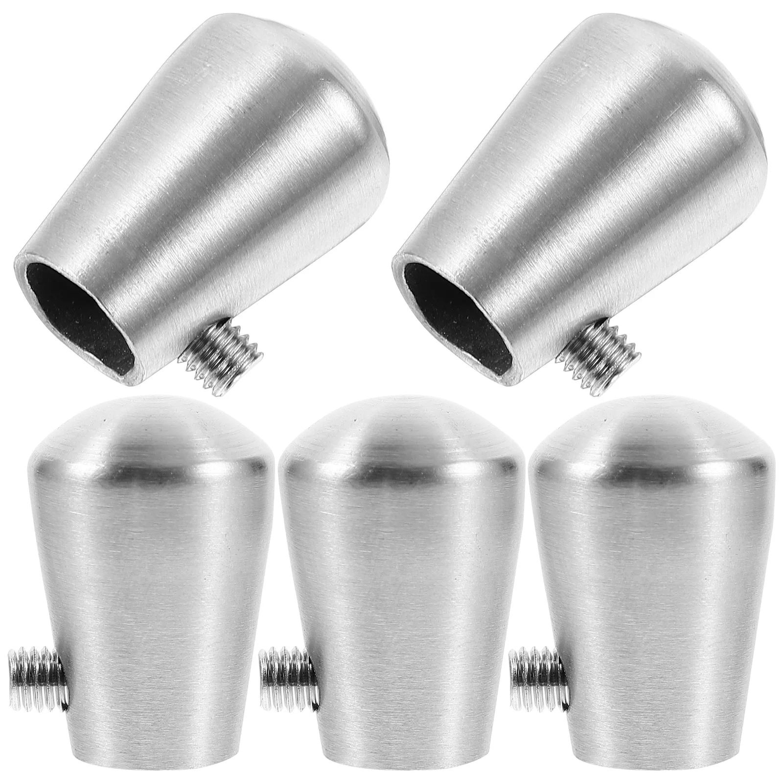 

5pcs Handrail Fittings Grab Bar End Caps End Covers Extension Connector Supply