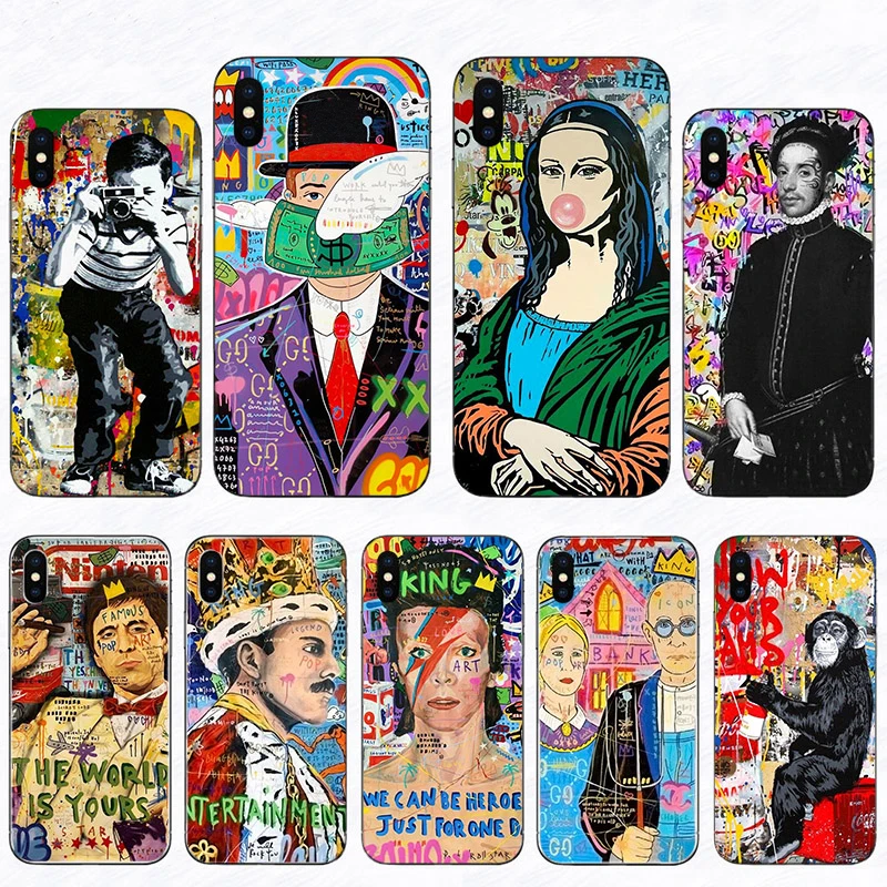 

Graffiti Pop Art Phone Case for iphone 13 12 Mini 11 Pro XS MAX Unique Shell 6 6s 7 8 Plus X 10 XR 5S SE Hard Mobile Back Cover