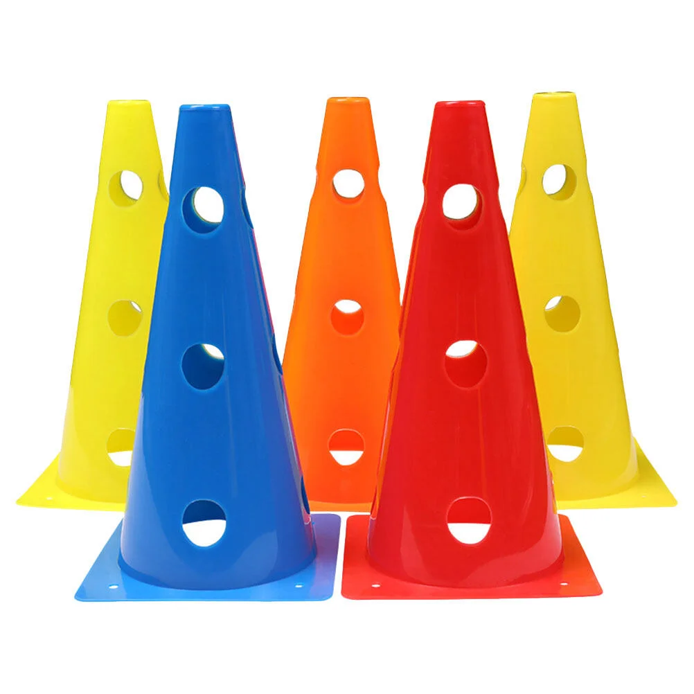 

Football Logo Bucket Compact Marker Cones Sports Training Roller-skating Obstacle Flexibility