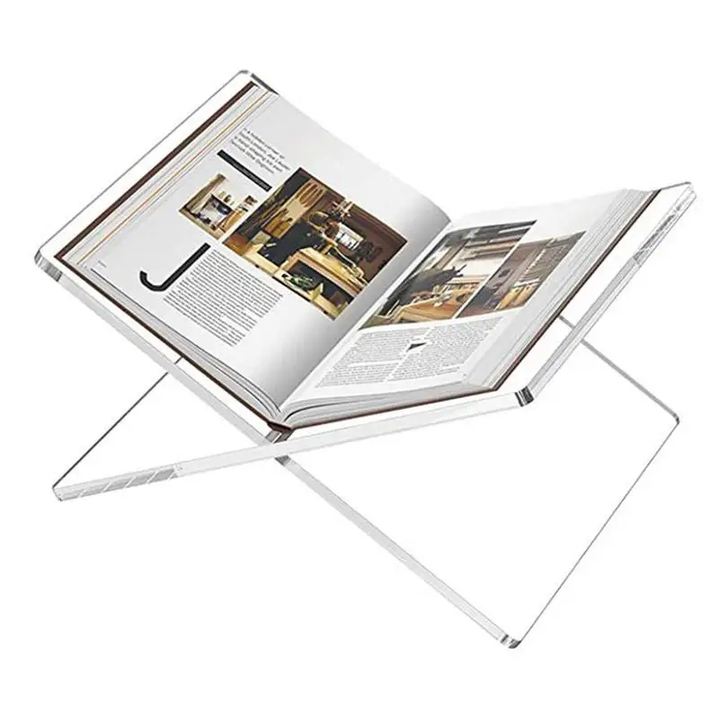 

Acrylic Book Stand Transparent Bookcase X Shaped Display Stand For Books Shelf Book Display Bracket Bookcase Art Decorative