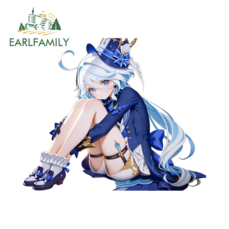 

EARLFAMILY милое бикини Furina автомобильная наклейка Kawaii аниме Лоли наклейка на окна водостойкая окклюзия царапины автомобильные аксессуары Декор