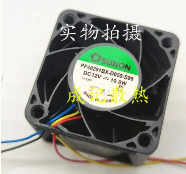 

SUNON PF40281BX-Q050-S99 DC 12V 10.8W 40x40x28mm 4-Wire Server Cooling Fan
