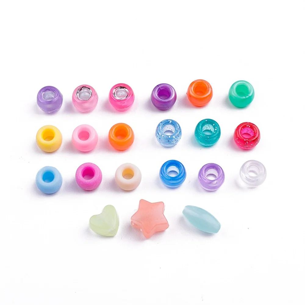 

100pcs Multicolor Acrylic Barrel Beads 9X6mm DIY Handmade Bracelet Earrings Beaded Necklace Jewelry Accessories