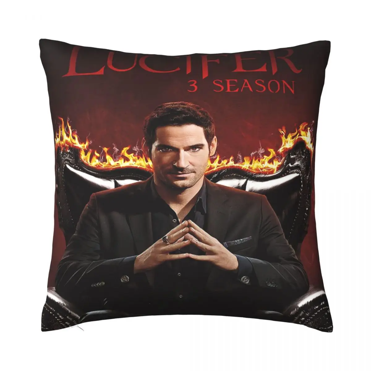 

Мягкий чехол-подушка Lucifer с декоративными элементами, чехол с рисунком Тома Эллиса, квадратное сиденье 40x40 см