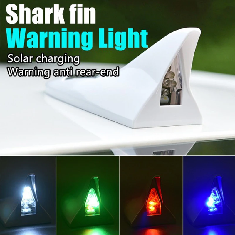 

Car Anti-Chase Solar Shark Fin Burst Light Cars Decoration Cars Anti-Collision Tail Lights Led Laser Fog Light Warning Lights