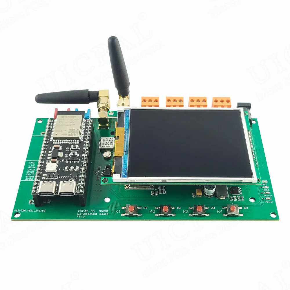 ESP32 S3 Development Board Kit with 3.2 Inch Display N16R8 BT Wifi Module Wireless LoRa SX1276 GPS Location ATGM336H 4 Relay