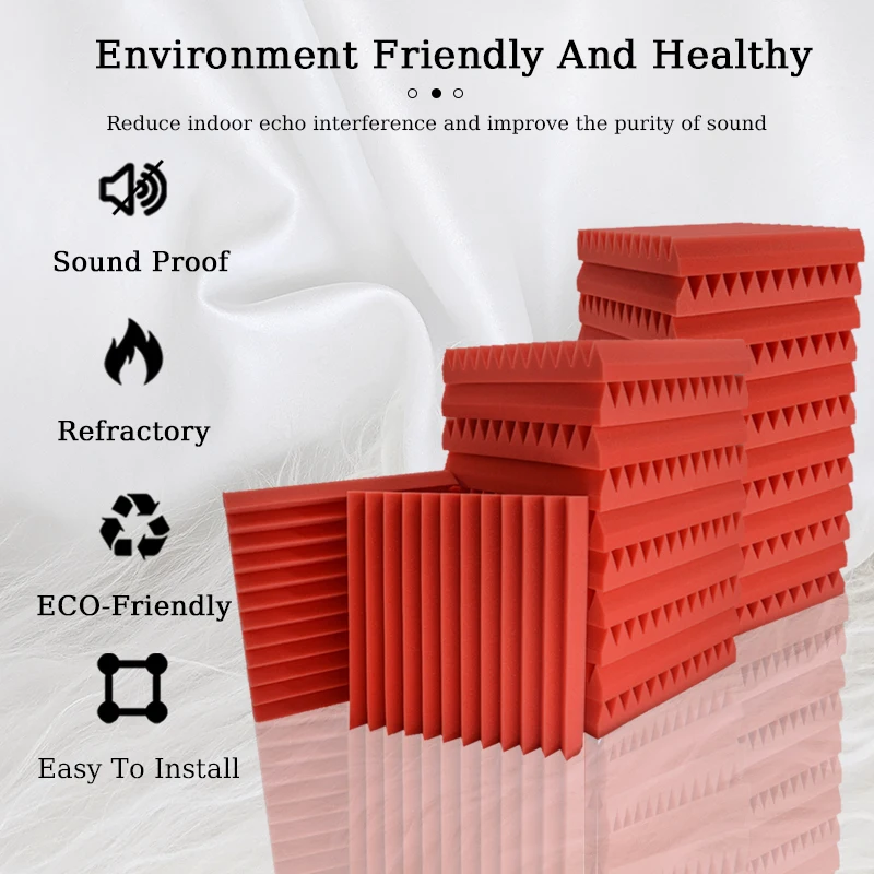 Акустическая пена TOUO 6/12/24 шт. звукостойкая настенная панельная акустическая