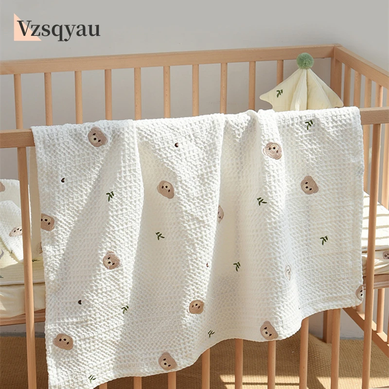 Новое хлопковое детское одеяло мягкое из органического хлопка для новорожденных