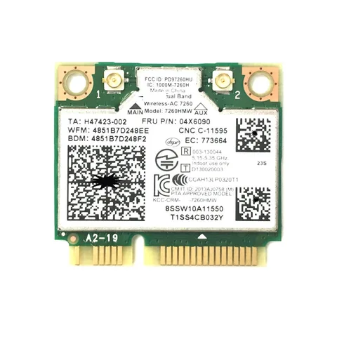 Беспроводная сетевая карта WDXUN 7260HMW для Lenovo ThinkPad