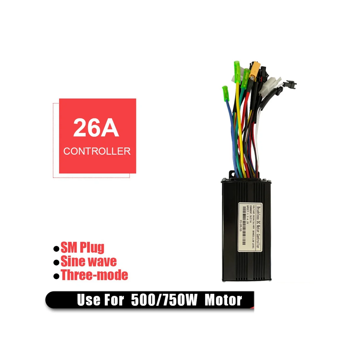 Электронный велосипед 36/48 В Синусоидальная волна 26 А 500/750 Вт трехрежимный