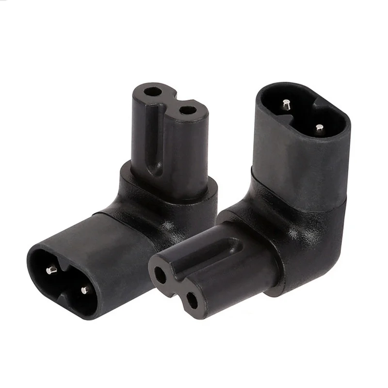 

IEC320 IEC C7-C8 90 градусов вверх и вниз левый и правый угловой Штекерный удлинитель адаптер питания переменного тока