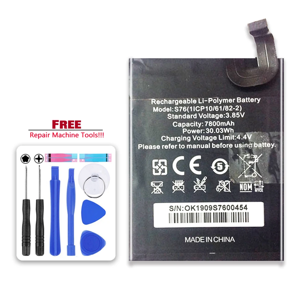 

Replacement Battery 7800mAh For Oukitel WP7 Mobile Phone