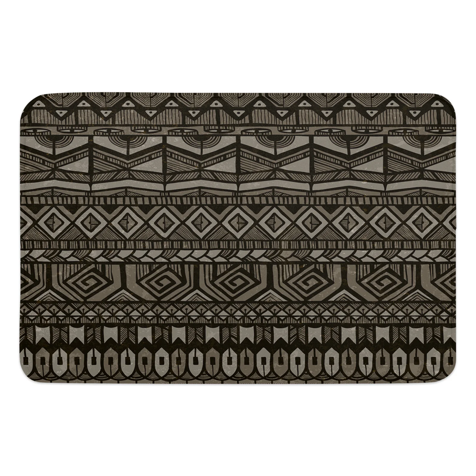 

Geometric Pattern Lines Retro Gray Black Door Mat Rugs For Bedroom Anti-slip Entrance Printed Door Mat Carpets In Living Room