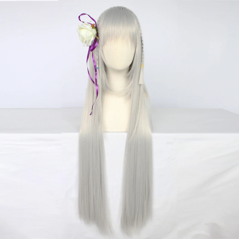 

Anime L-email Re: Life In A Different World From Zero Emilia Cosplay Costume Wigs Long Straight Heat Resistant Synthetic Hair