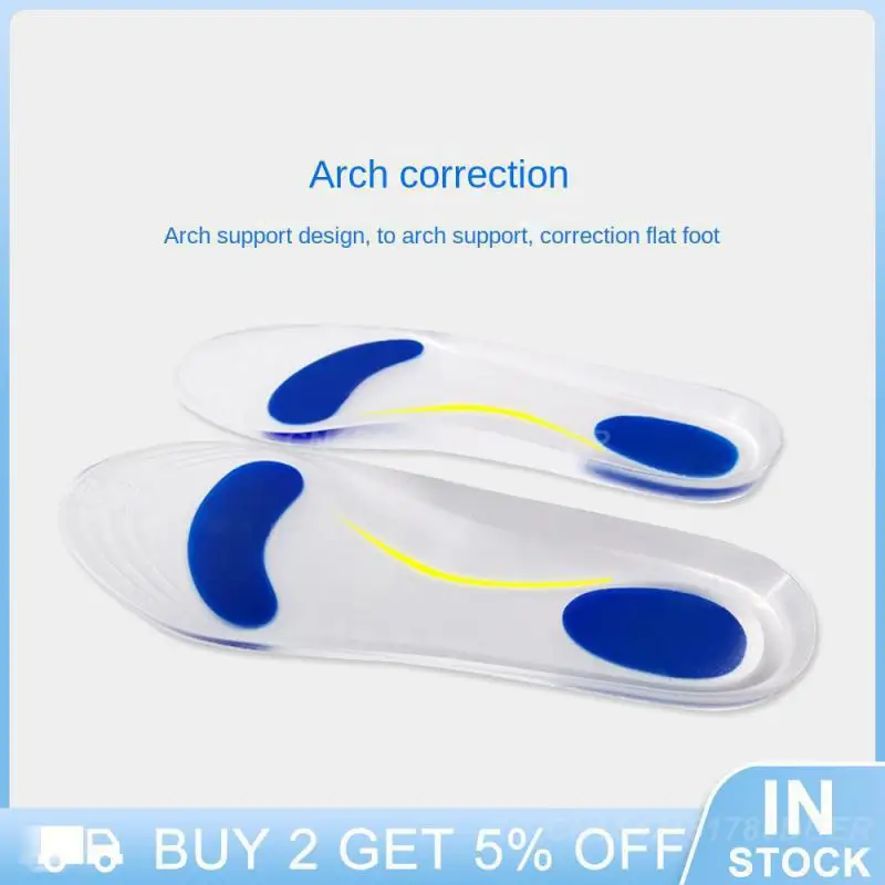 

Blue Foot Arch Pad Comfortable And Skin-friendly Shock Absorbing Insole Silicone Insoles Elastic Force Silicone Insole Red