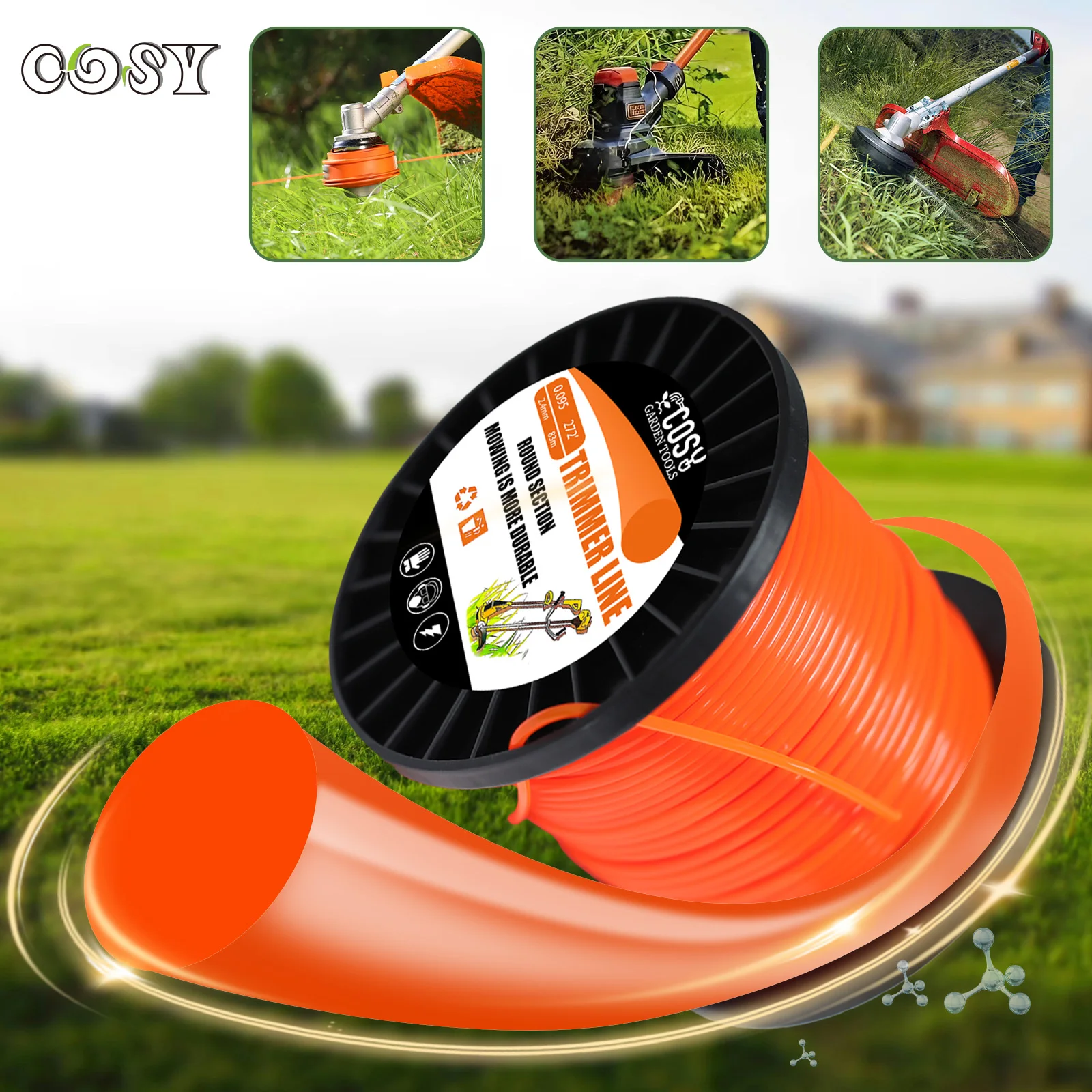 

Нейлоновая леска для триммера 2.4/2.7/3.0/4.0 мм оранжевая