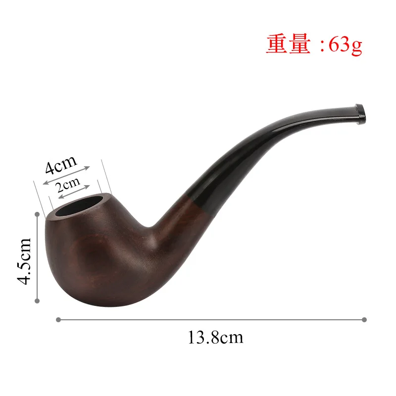 Высококачественная 1 штука модного стиля из эбонита, ручной работы, деревянная курительная трубка с изгибом фильтра вокруг.