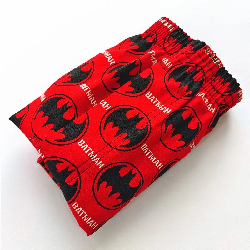 New Anime Pants Summer Underwear For Men Woven Cotton100% Loose And Comfortable Sleep Bottoms Shorts