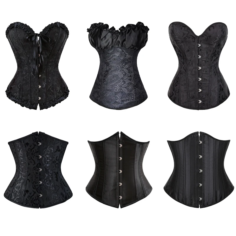 

Корсеты в стиле стимпанк для женщин, женский ремень на молнии, винтажный корсет для похудения из искусственной кожи, Черный корсет для талии