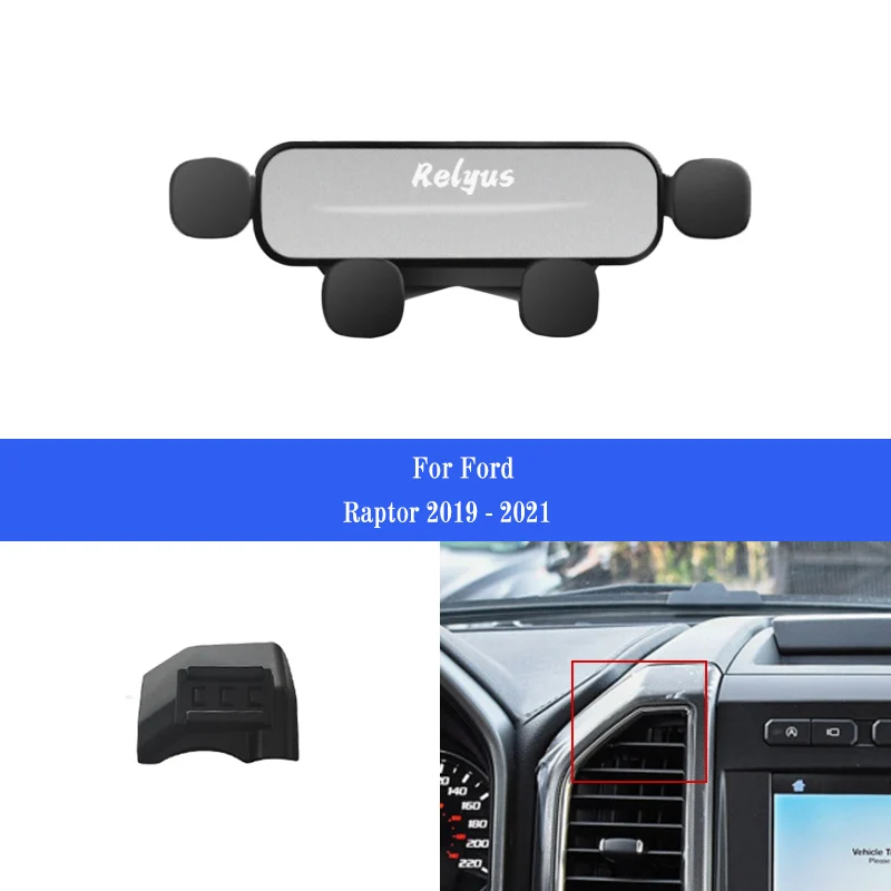 

Car Mobile Phone Holder Smartphone Air Vent Mounts Holder Gps Stand Bracket for Ford Raptor F150 F-150 SVT 2019-2021 Accessories
