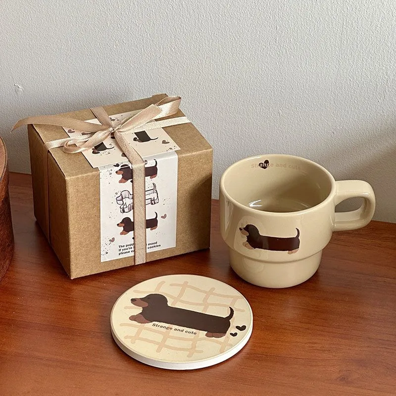 

AMEKAN керамическая кружка с щенком