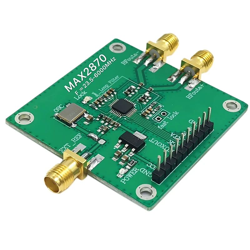 

MAX2870 Module RF Signal Source 23.5-6000Mhz 6Ghz 0.5PPM High Precision Low Noise PLL Phase Locked Loop