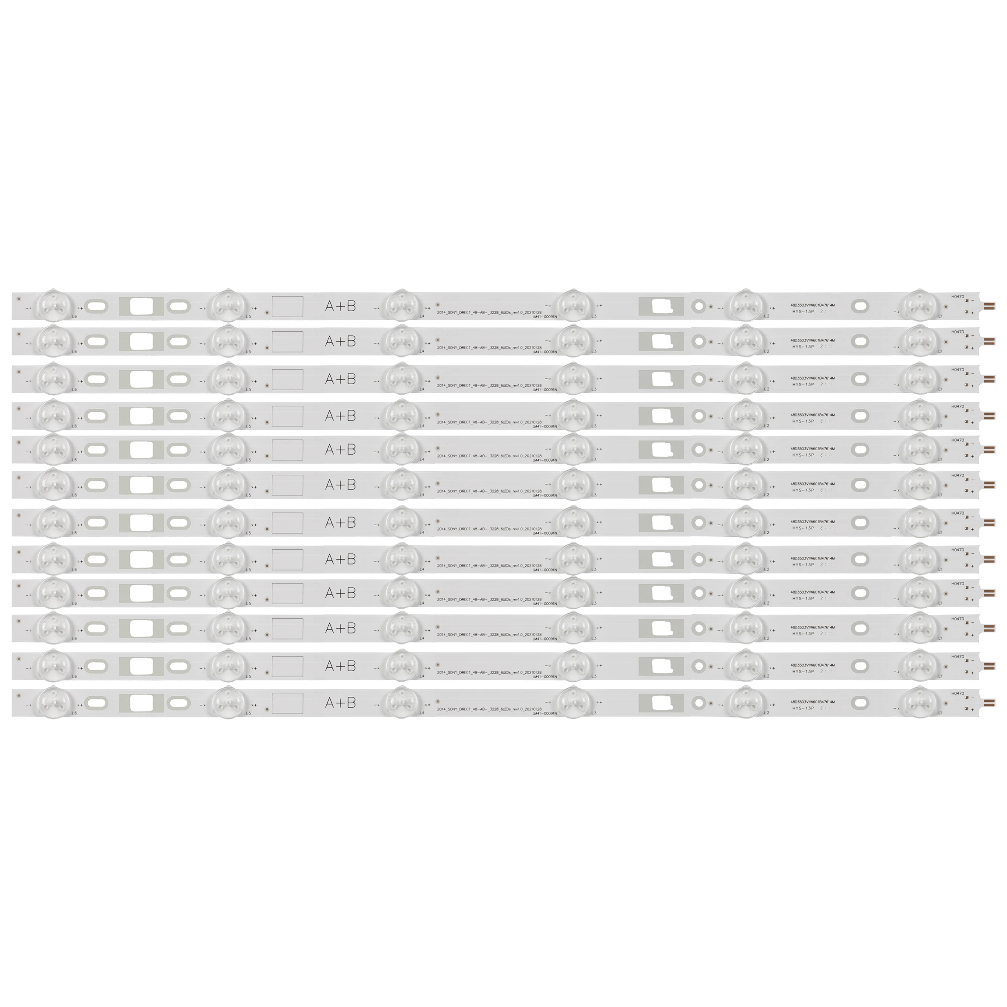60Pcs/Set LED Strip For SAMSUNG 2014-SONY-DIRECT-48-B/A_3228_6LEDS KDL-48W600B KDL-48R480B KDL-48W585 KDL-48W605B KDL-48WM15B enlarge