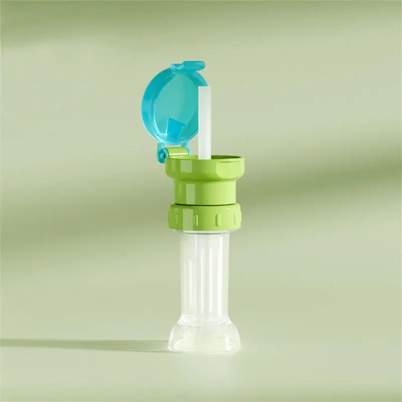 Bottle Mouth Conversion Cap Drink Straw Sippy Cap Spill Proof Juice Soda Water Bottle Twist Cover Cap With Straw Feeding For Kid