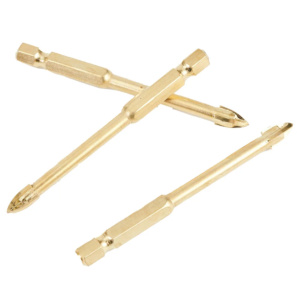 

Bits Drill Bits Glass Drill Ceramic Metal Strong Toughness Tile Marble Tools 5pcs/Set With 4 Cutting Edges Fashion