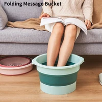 travel portable footbath household folding foot soaking bucket over calf high deep bucket brigade massage foldable foot bath