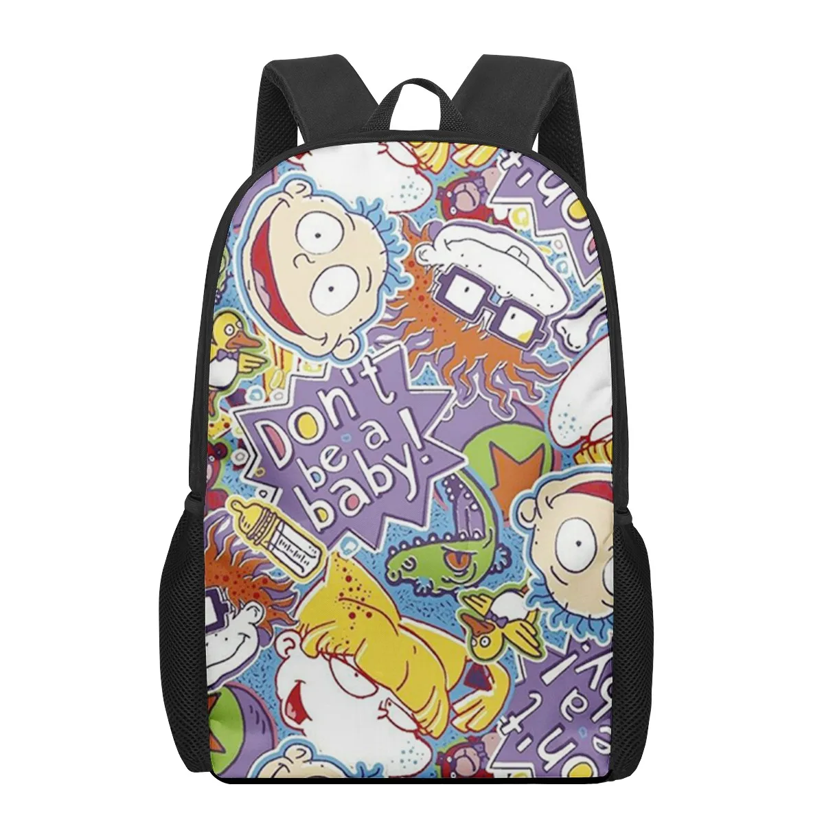 cartoon-Rugrat-funny School Bags For Boys Girls 3D Print School Backpacks Kids Bag Kindergarten Backpack Men Child Bookbag Mochi