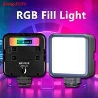 mini rgb led video light portable pocket photography smartphone slr camera rechargable vlog fill light for youtube tiktok