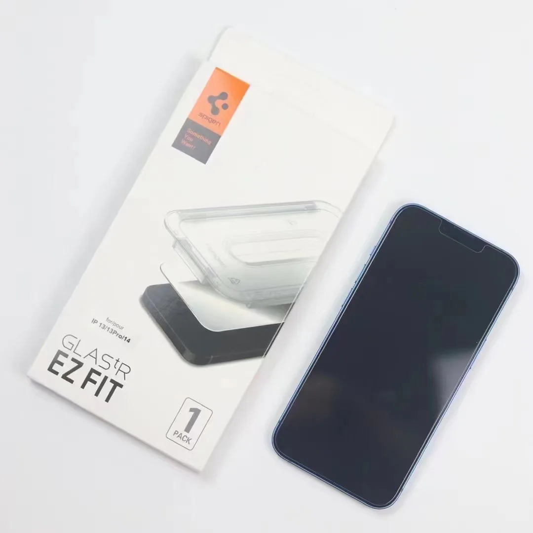 Spigen Glas.tR EZ Fit  Privacy Accurate Matching Screen Protector on For 12 13 14 Pro Max Tempered Glass Fast Installation 1 PC