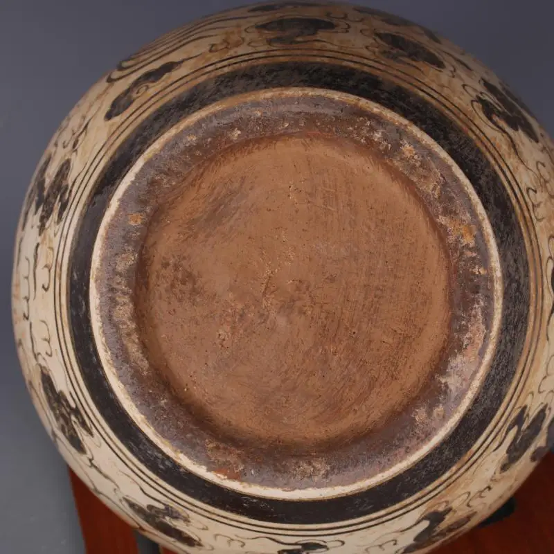 Желтая тановая античная ваза Song Dynasty с китайским драконом винтажная Восточная