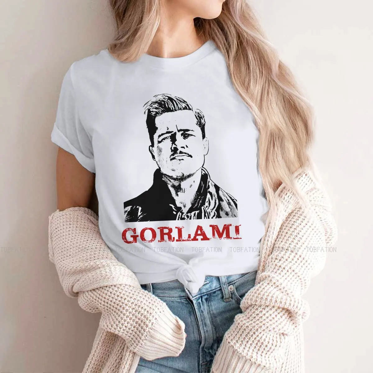 

Inglourious Basterds Aldo Raine Crewneck TShirts Gorlami Cool Personalize 4XL 5XL Woman's T Shirt New Trend Tops