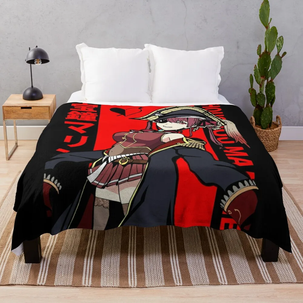 

Морское одеяло Hololive Senchou, роскошное велюровое пушистое одеяло, большое винтажное одеяло