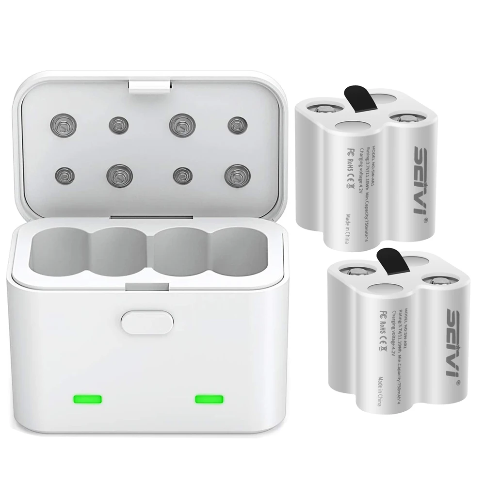 2 Pack with charger For Arlo rechargeable battery compatible with Arlo wireless security camera (VMK3200/VMC3030/VMS3330/3430)