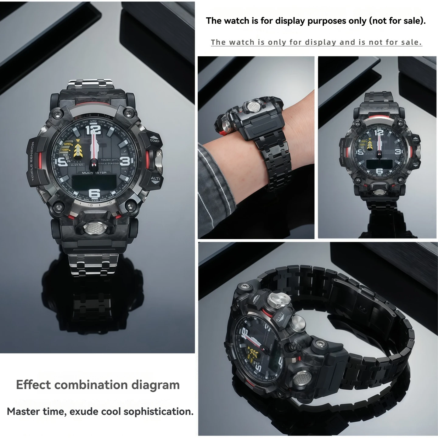 Фото Подходит для модификации и модернизации Casio Big Mud King серии GWG-B1000, браслет из нержавеющей стали, прочный ремешок из нержавеющей стали. №3
