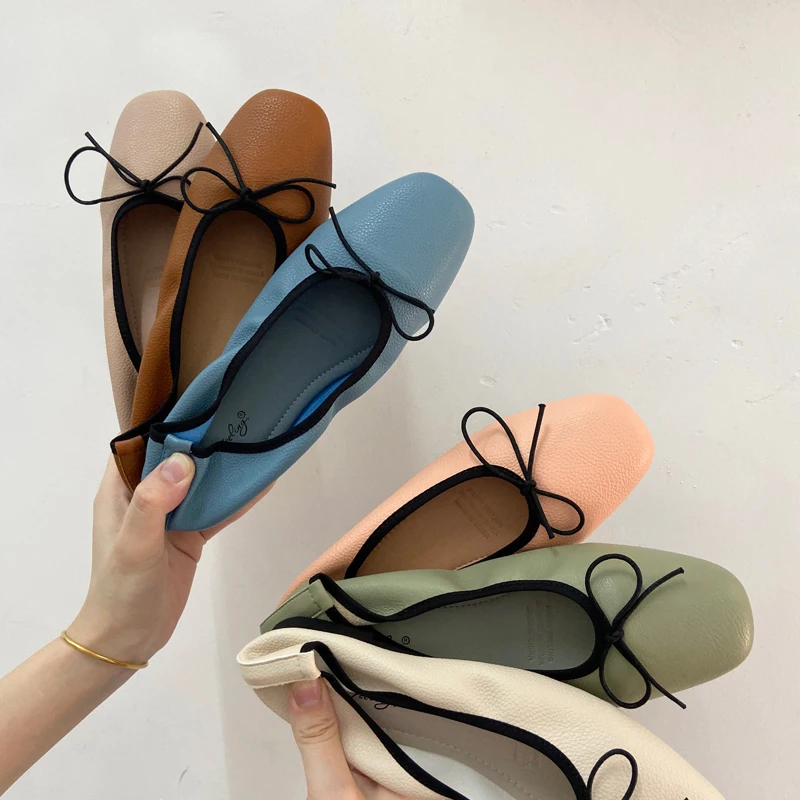 Bailamos Women Flat Heel Shoes Female Flats casual Ballet Dancing Shoes Foldable Sole Boat Shoes Summer Slip On Slipper Mules Sl