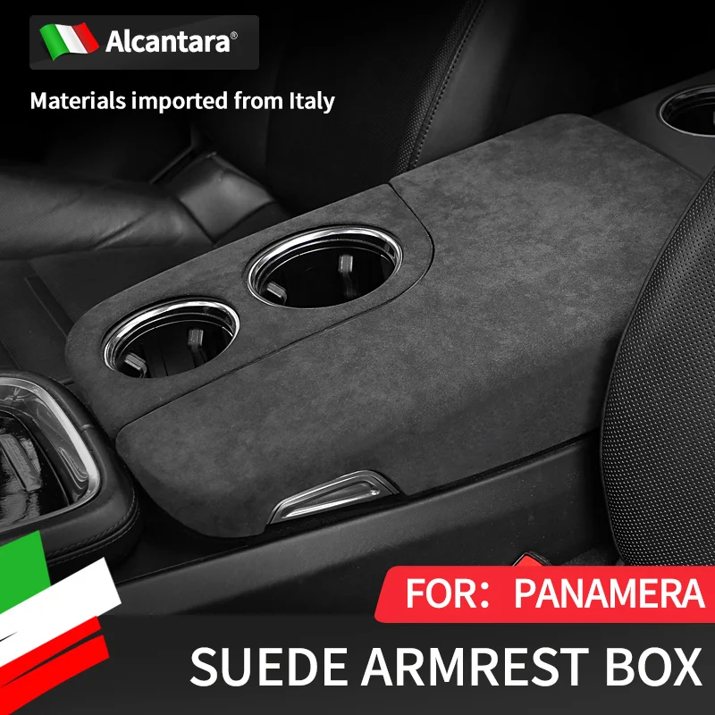 

For 17-23 Porsche Palameira Armrest Case With Padded Alcantara Turn Fur Armrest Face Protective Shell