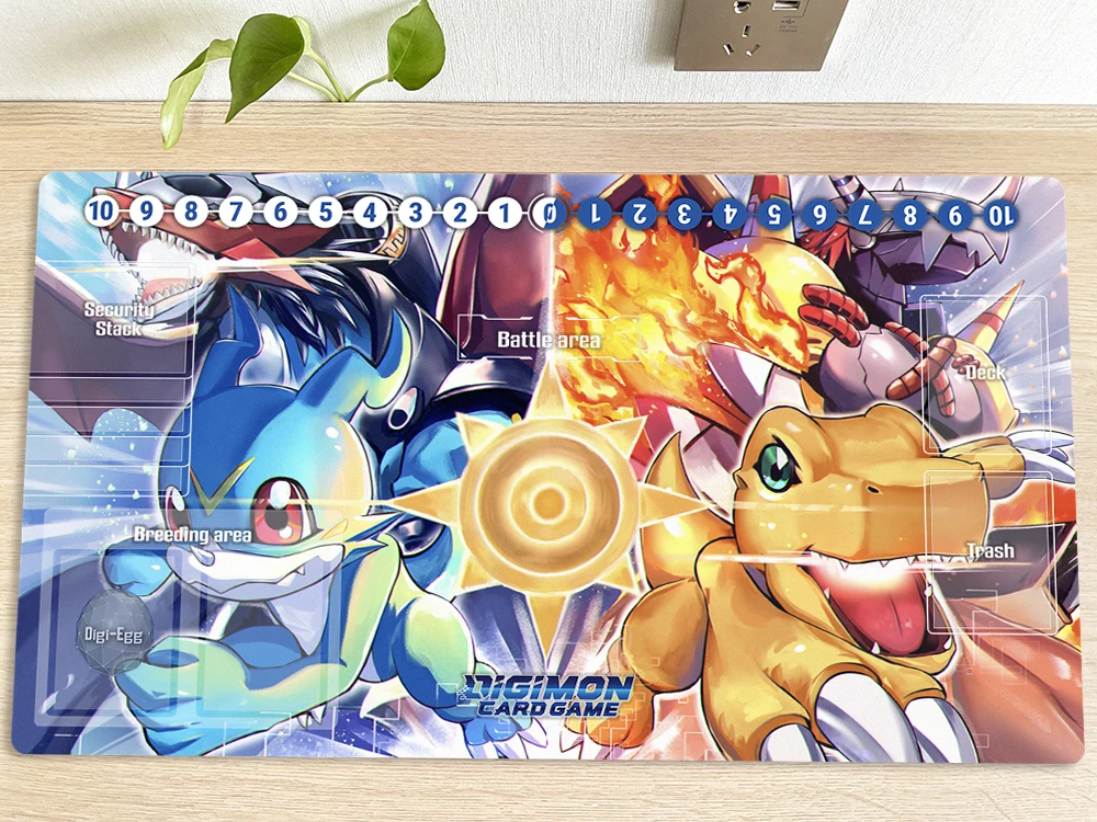 

Digimon Duel Playmat Agumon & Veemon DTCG TCG CCG Mat Trading Card Game Mat Desk Table Play Pad Anime Mouse Pad Mousepad 60x35cm