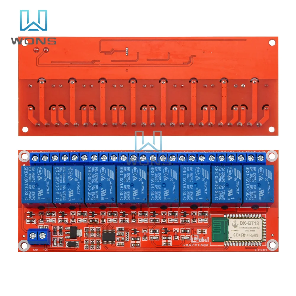 Релейный модуль Bluetooth 5 В 12 8 каналов с дистанционным управлением | Обустройство