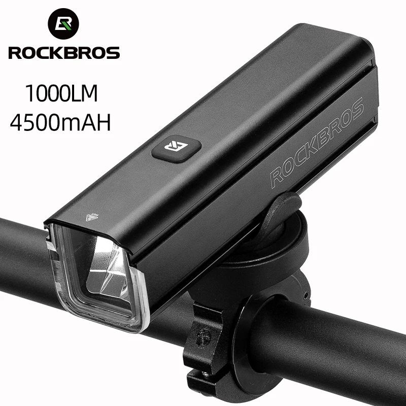 

Rockbros official Light 1000LM Bike Headlight MTB Handlebar Front Highlight Aluminum Alloy Flashlight LED Lamp Cycling