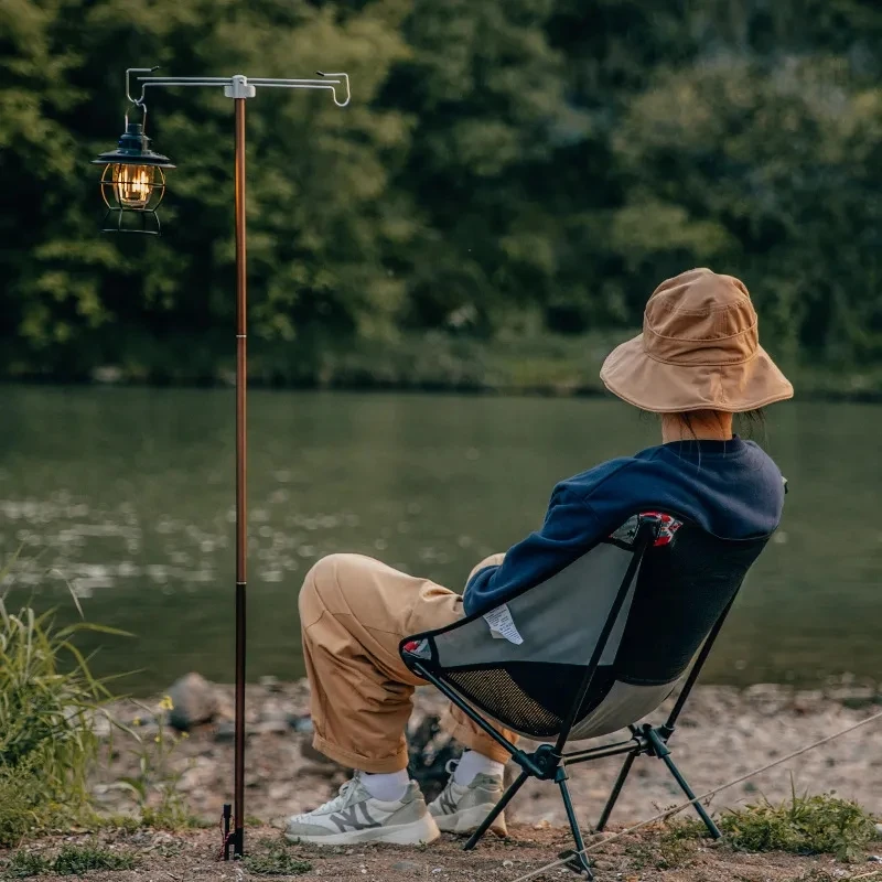 

Outdoor New Camping Lamp Stand Hook Portable Folding Lantern Post Pole Collapsible Fishing Multifunctional Hanging Light Holder