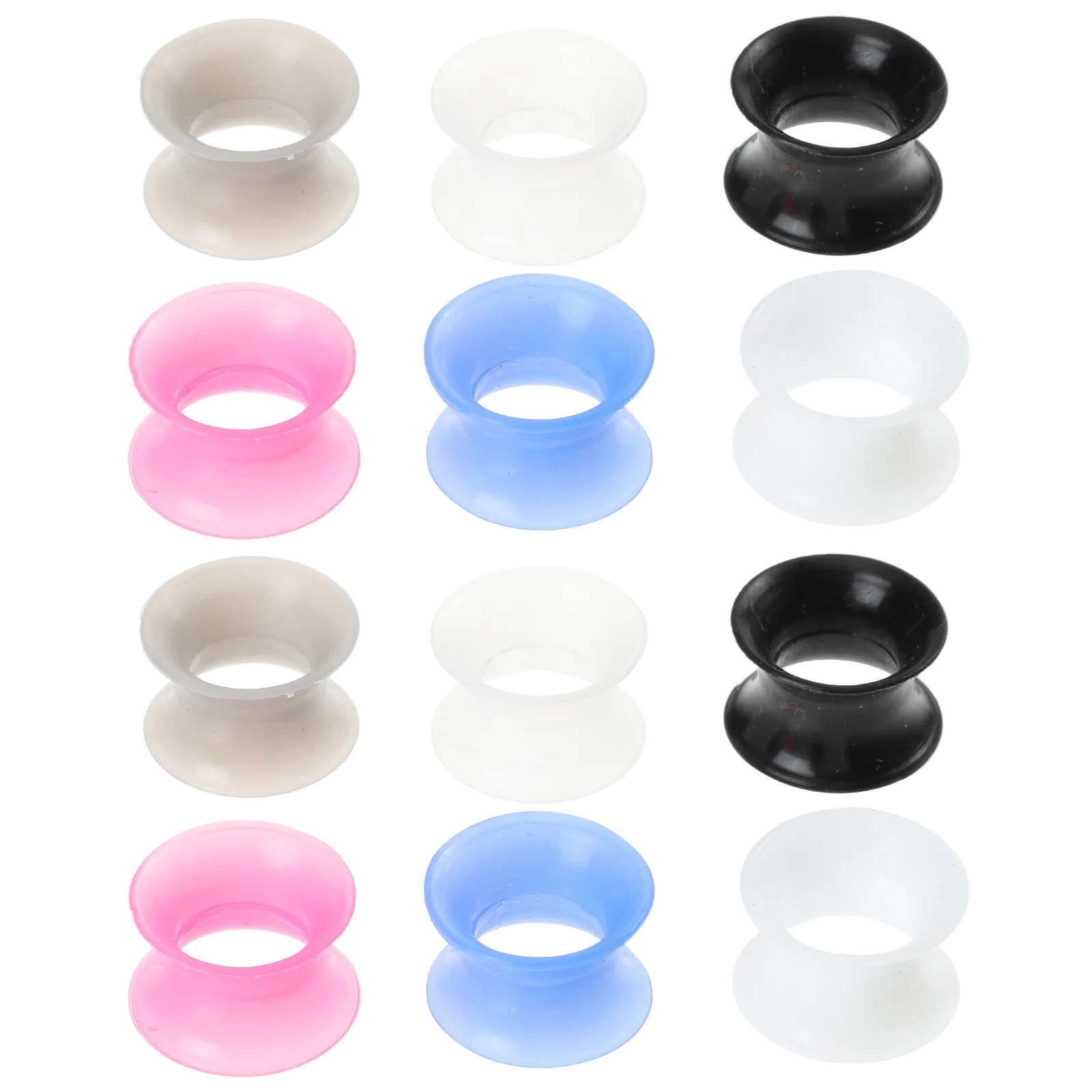 

6 Pairs Ear Gauges Tunnels Plugs Silicone Stretchers Expander Ear Tools